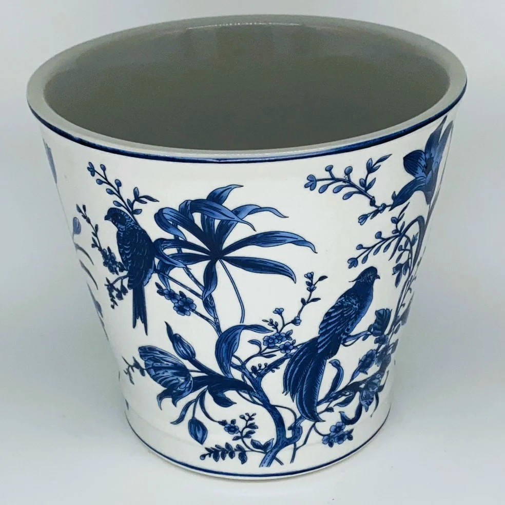 Les Oiseau Bleu Ceramic Pot Medium - Image 3
